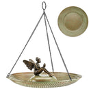 Good Directions 18 inch Hanging Blue Verde Copper Bird Bath with Fairy