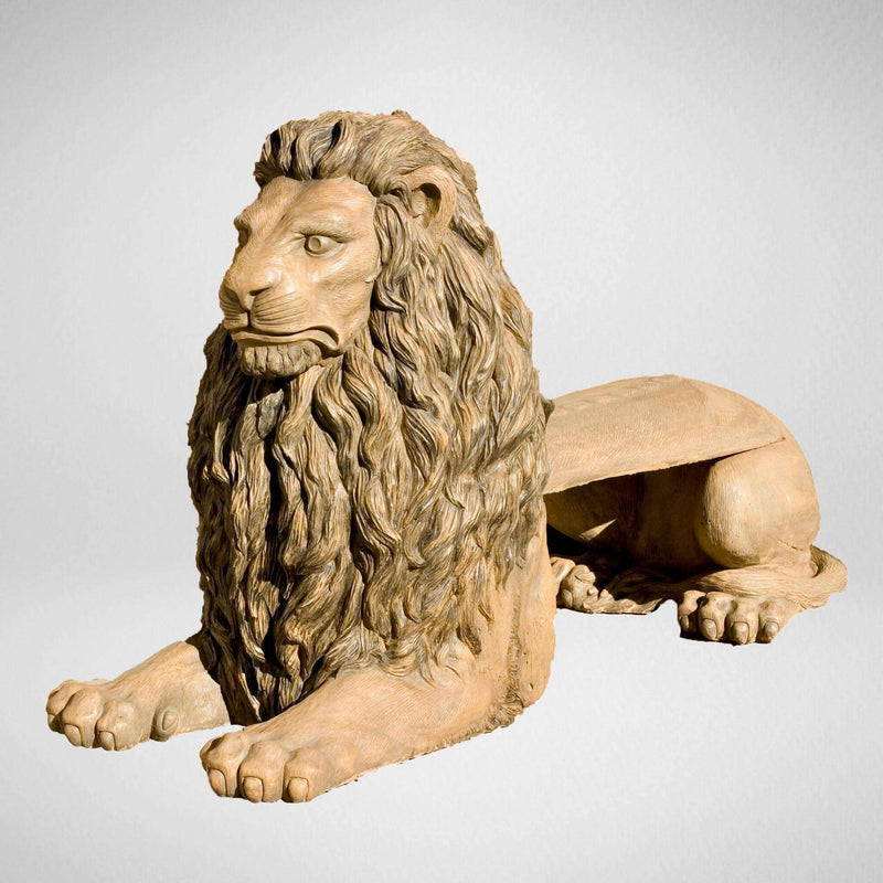 Lion Concrete Garden Bench - Phoenix Design Cast