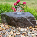 Medium Bird Bath GFRC Boulder Fountain - Complete Kit - Blue Thumb