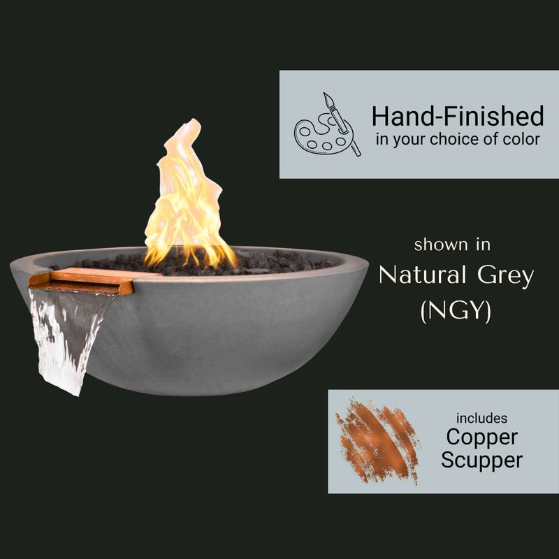 "Sedona" Concrete Fire & Water Bowl - The Outdoor Plus