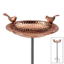 Good Directions 13 inch Pure Copper Bird Bath with Birds on Garden Pole