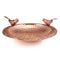 Good Directions 13 inch Pure Copper Bird Bath with Birds on Garden Pole