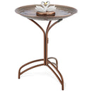 Good Directions 20 inch Bronze Copper Bird Bath with Swans