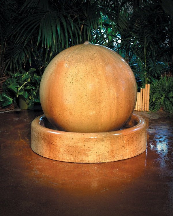 Ball And Ring Base Garden Water Fountain