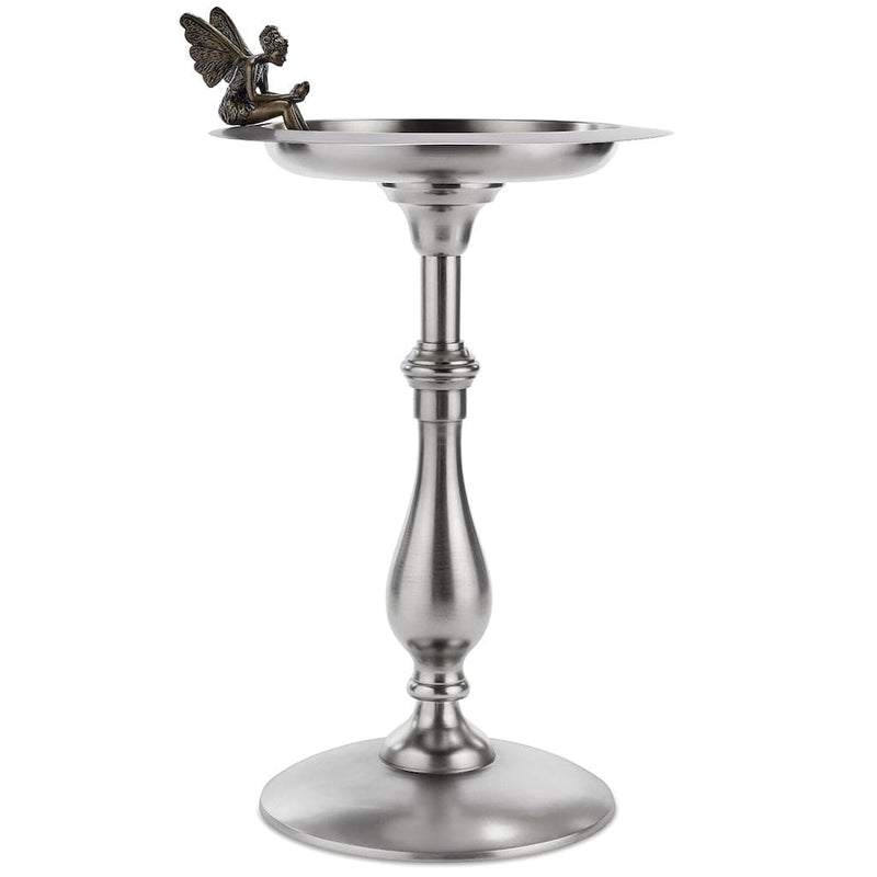 Good Directions Classic Pewter Bird Bath Pedestal with Fairy