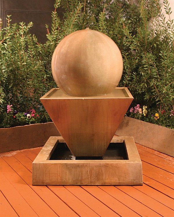 Small Oblique With Ball Garden Water Fountain